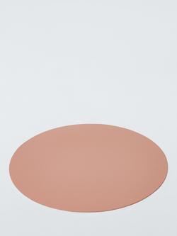 John Lewis Round Faux Leather Placemats, Set of 4, Deep Plaster - view 2, Deep Plaster