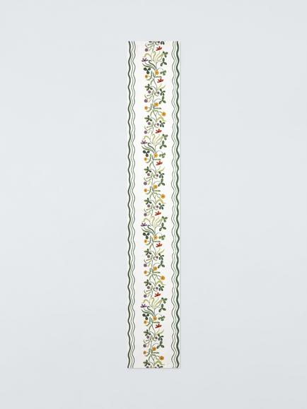 John Lewis x Anine Cecilie Iversen Floral Cotton Table Runner, 250cm, White/Multi, Multi