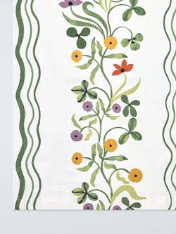 John Lewis x Anine Cecilie Iversen Floral Cotton Table Runner, 250cm, White/Multi - view 2, Multi