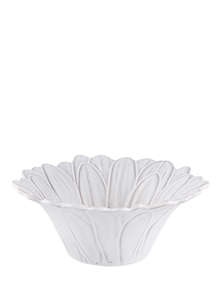 Bordallo Pinheiro Maria Flor Daisy Earthenware Small Salad Bowl, 15.5cm, White/Yellow, White Multi White
