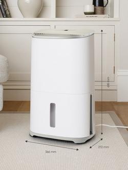 Meaco Arete® One Dehumidifier & Air Purifier, 20L - view 2, White/Warm Pebble