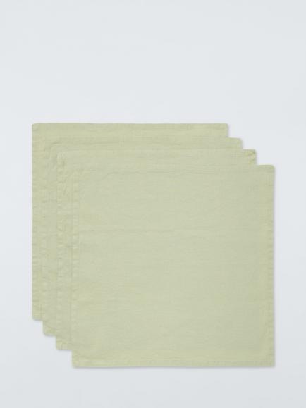 John Lewis Cotton Linen Blend Napkins, Set of 4, Green
