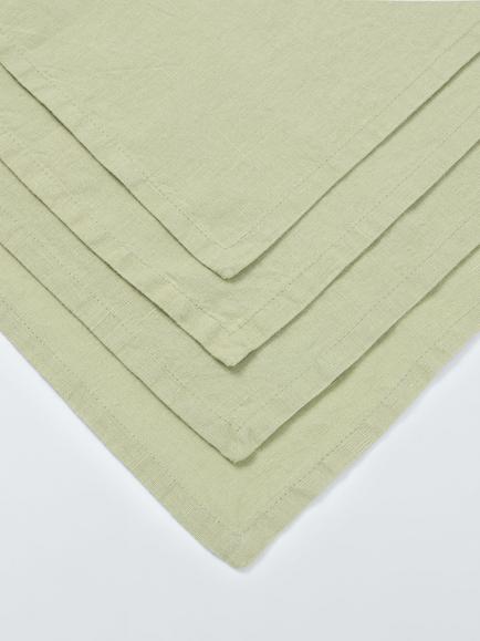 John Lewis Cotton Linen Blend Napkins, Set of 4 - view 2, Pistachio