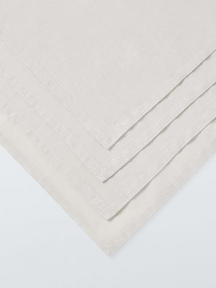 John Lewis Cotton Linen Blend Napkins, Set of 4, Greige - view 2, Grey