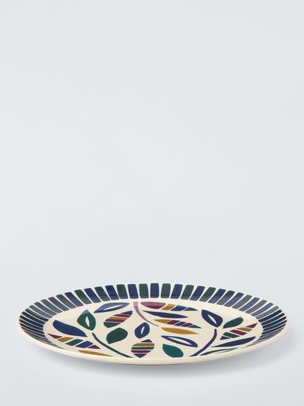 John Lewis Modern Rustic Recycled Plastic Picnic Dinner Plate, Set of 4, 25.4cm, Multi - view 2, Multi