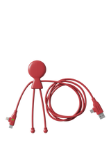 Xoopar Mr Bio Long Fast Charging Cable, Red