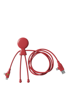 Xoopar Mr Bio Long Fast Charging Cable, Red