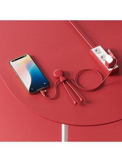 Xoopar Mr Bio Long Fast Charging Cable, Red - view 2, Red