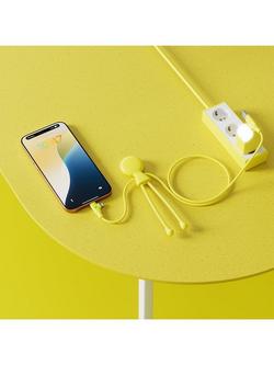 Xoopar Mr Bio Long Fast Charging Cable, Yellow - view 2, Yellow