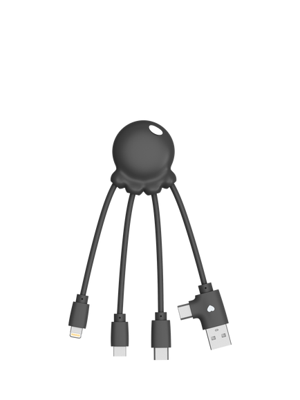 Xoopar Octopus Charging Cable, Black, Black