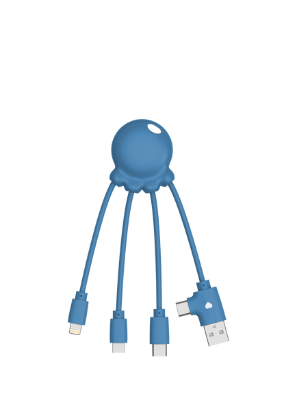Xoopar Octopus Charging Cable, Blue, Blue