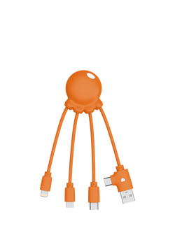 Xoopar Octopus Charging Cable, Orange, Orange