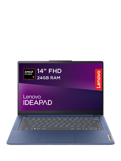 Lenovo IdeaPad Slim 3 Laptop, AMD Ryzen 7 Processor, 24GB RAM, 1TB SSD, 14" WUXGA, Cosmic Blue, Cosmic Blue