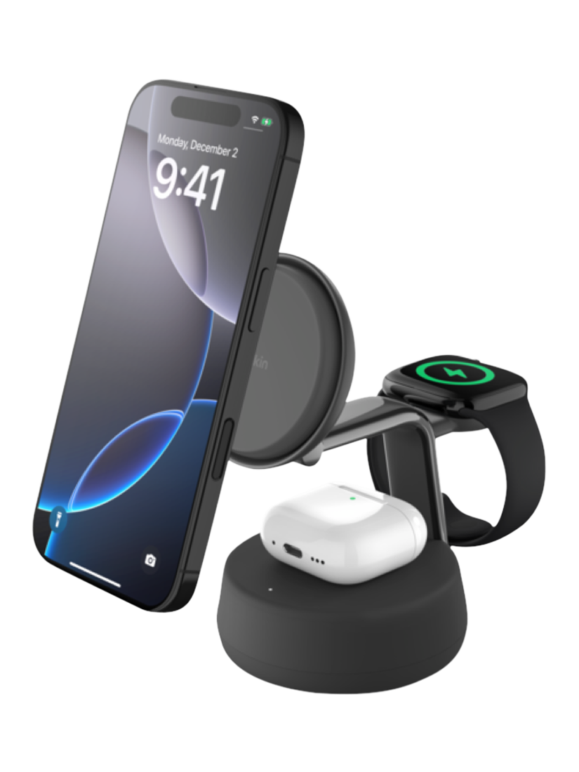 Belkin UltraCharge Pro 3-in-1 Foldable Wireless Charger with