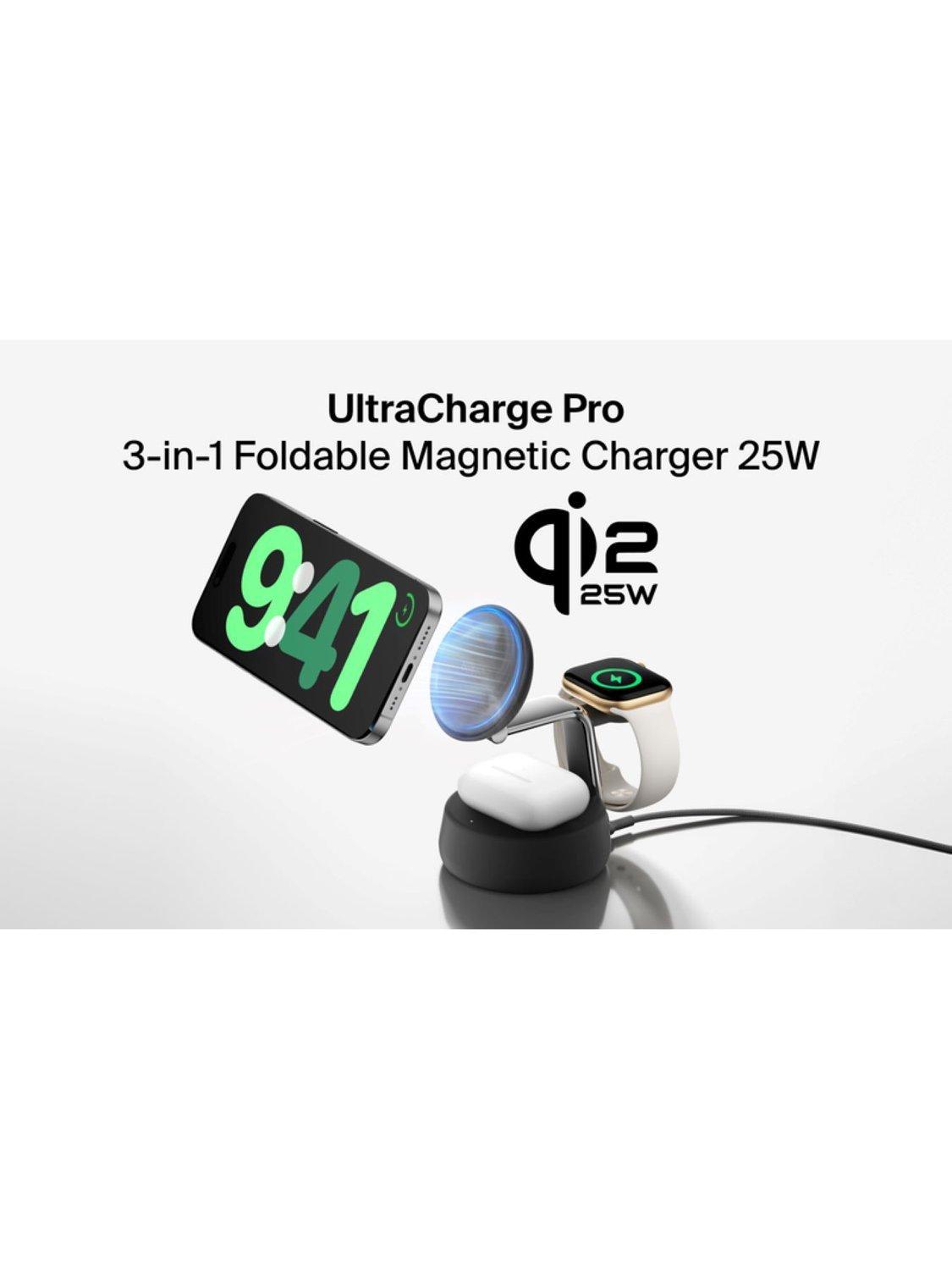 Belkin UltraCharge Pro 3-in-1 Foldable Wireless Charger with