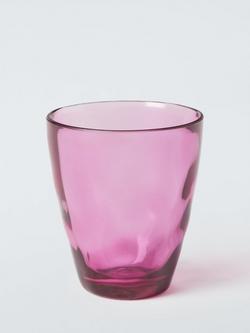 John Lewis Wave Plastic Picnic Tumbler, 500ml, Pink, Pink