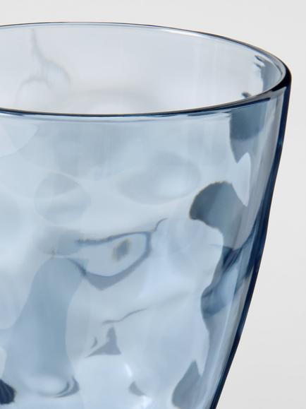 John Lewis Wave Plastic Picnic Wine Glass 500ml, Blue - view 2, Blue