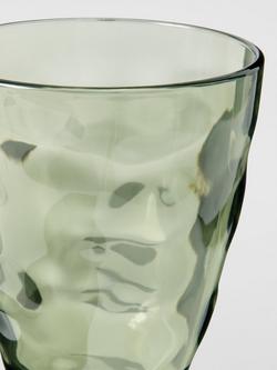 John Lewis Wave Plastic Picnic Wine Glass 500ml, Green - view 2, Green