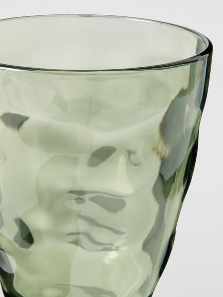 John Lewis Wave Plastic Picnic Wine Glass 500ml, Green - view 2, Green
