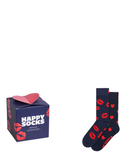 Happy Socks Valentine Socks Gift Set, Pack of 2, Navy, Navy