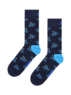 Happy Socks Bike Socks Gift Set, Pack of 4, Blue/Multi - view 2, Blue/Multi