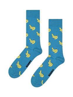 Happy Socks Everyday Banana Socks, Pack of 3, Blue/Multi - view 2, Blue/Multi