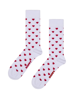 Happy Socks Everyday Hearts Socks, Pack of 3, Red/Multi - view 2, Red/Multi