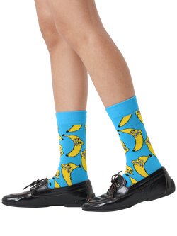 Happy Socks Angry Banana Socks, Light Blue - view 2, Light Blue