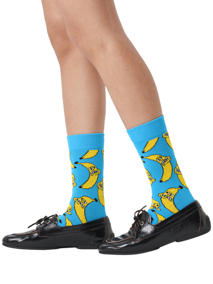 Happy Socks Angry Banana Socks, Light Blue - view 2, Light Blue