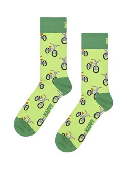 Happy Socks Trick Bike Socks, Light Green, Light Green