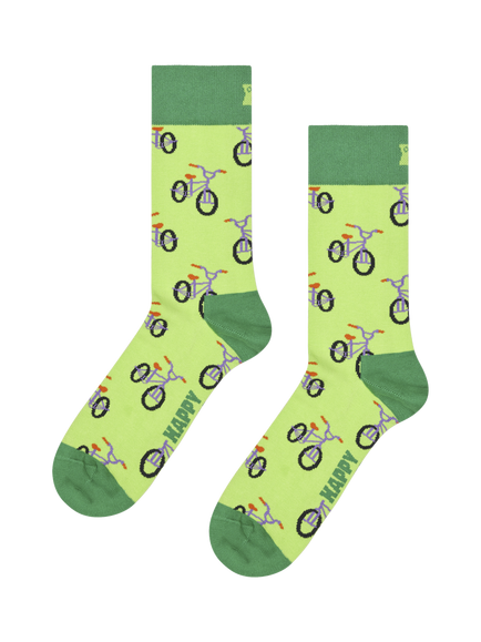Happy Socks Trick Bike Socks, Light Green, Light Green
