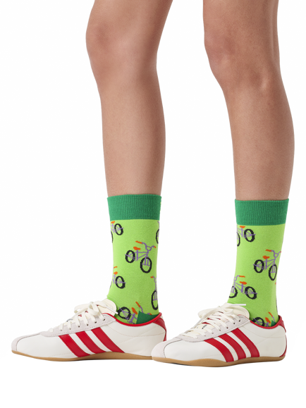 Happy Socks Trick Bike Socks, Light Green - view 2, Light Green