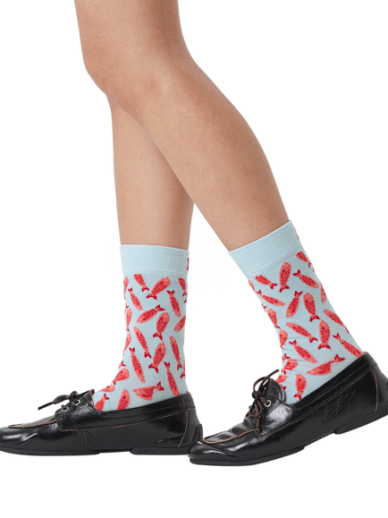 Happy Socks Sardines Socks, Light Blue - view 2, Light Blue