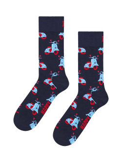 Happy Socks Scooter Socks, Navy, Navy