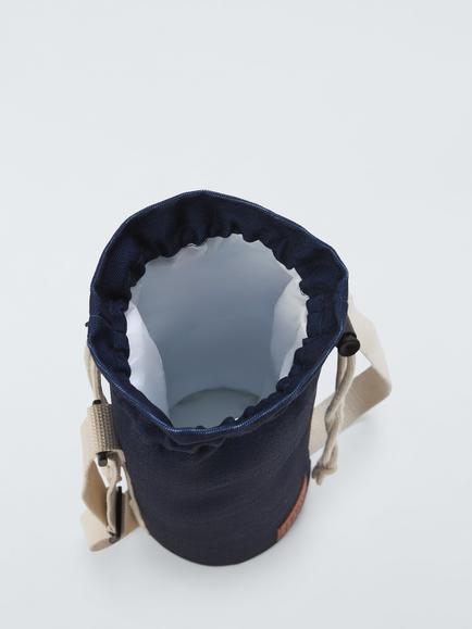 John Lewis Coastal Insulated Wine Bottle Cooler Bag, 2L, Blue - view 2, Blue