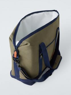 John Lewis Classic Coastal Picnic Cooler Tote Bag, 30L, Dark Green - view 2, Green