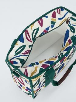 John Lewis Modern Rustic Leaf Print Picnic Cooler Bag, 30L, Multi - view 2, Multi