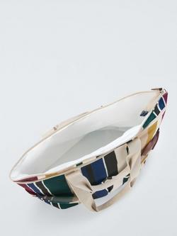 John Lewis Modern Rustic Stripe Picnic Cooler Bag, 20L, Multi - view 2, Multi