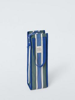 John Lewis Striped Insulated Wine Bottle Cooler Bag, 8L, Blue/Multi, Multi
