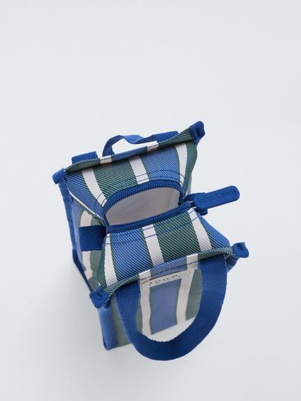 John Lewis Striped Insulated Wine Bottle Cooler Bag, 8L, Blue/Multi - view 2, Multi