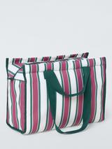 John Lewis Striped Picnic Cooler Bag, 20L, Pink/Multi