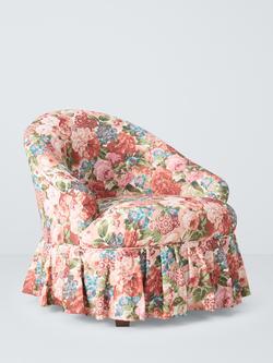 John Lewis x Sanderson Etheridge Accent Chair, Rose & Peony Alum/Peach Putty, Rose And Peony Alum/Peach Putty
