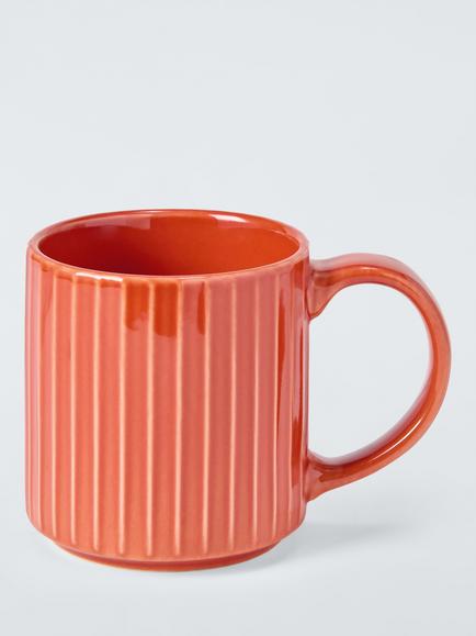 John Lewis Stoneware Mugs with Stand, Set of 4, 330ml, Multi - view 2, Multi Multi