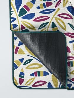 John Lewis Modern Rustic Extra Large Leaf Print Picnic Rug, Multi - view 2, Multi