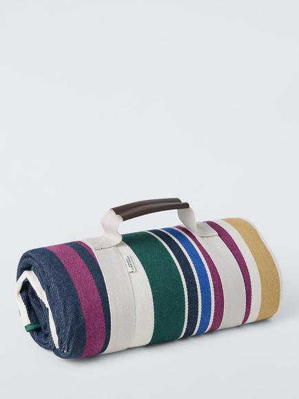 John Lewis Modern Rustic Stripe Extra Large Picnic Rug, Multi, Multi