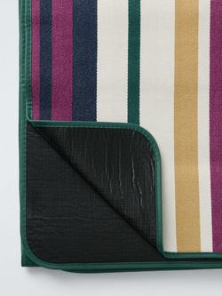 John Lewis Modern Rustic Stripe Extra Large Picnic Rug, Multi - view 2, Multi