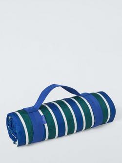 John Lewis Extra Large Striped Quilted Picnic Rug, Blue/Multi, Multi
