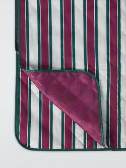 John Lewis Extra Large Striped Quilted Picnic Rug, Pink/Multi - view 2, Multi