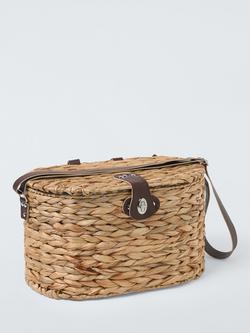John Lewis Modern Rustic Filled Woven Water Hyacinth Picnic Hamper, 2 Person - view 2, Multi