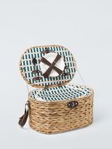 John Lewis Modern Rustic Filled Woven Water Hyacinth Picnic Hamper, 4 Person